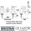 Bristan Orta Bath Shower Mixer Dimensions